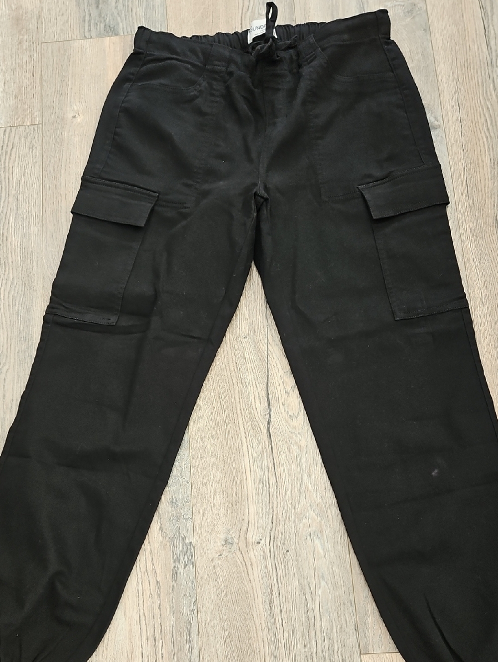 Womens Black Cargo Jogger Pants - Casual Pocket Trousers